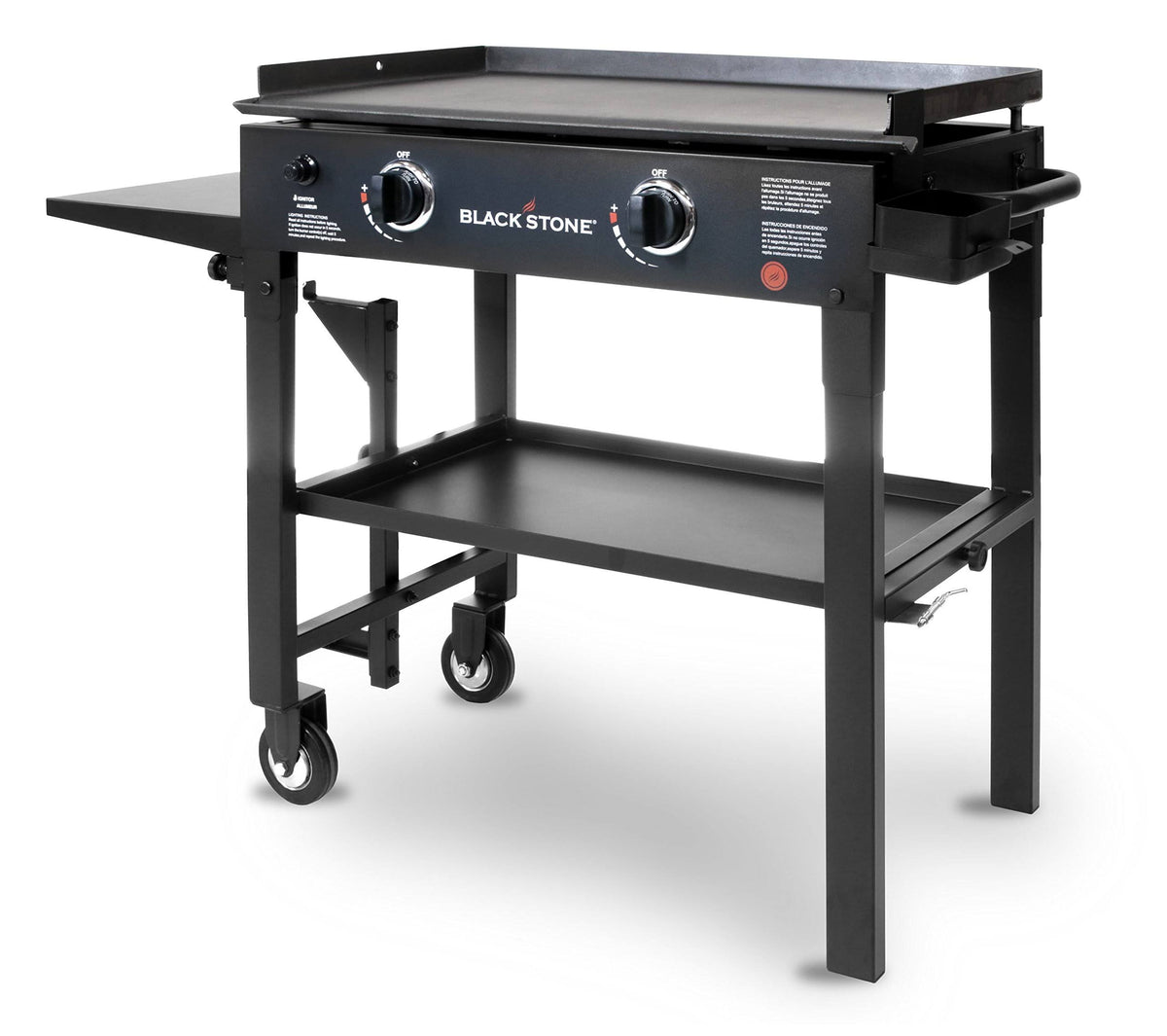 28 in 2-Burner Propane Gas Grill with Griddle Top X297381