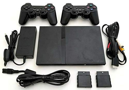 PS2 Slim Gaming Console with 2 Wireless Controllers X766