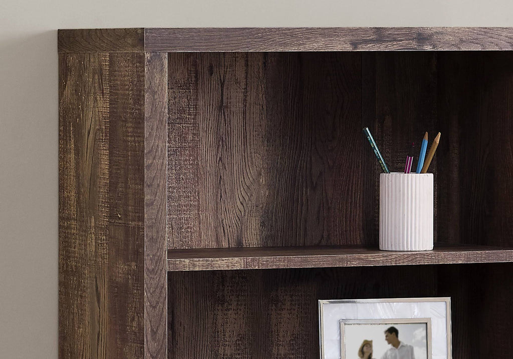 Brown Particle Board Adjustable Shelves Bookshelf T670