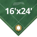 Green Canvas Tarps 16' x 24' N29376