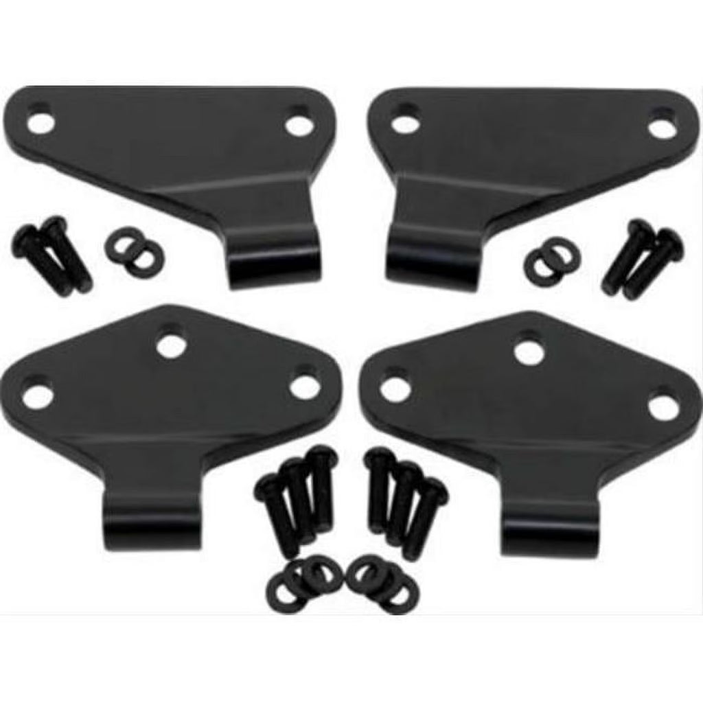 4 Pieces Black Body Door Hinge Set for 2 Door F351