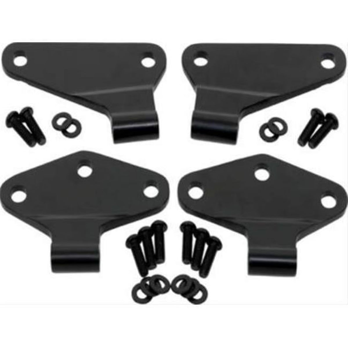 4 Pieces Black Body Door Hinge Set for 2 Door F351