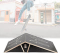 Black Double Sided Skateboard Ramp with Carry Rope T168