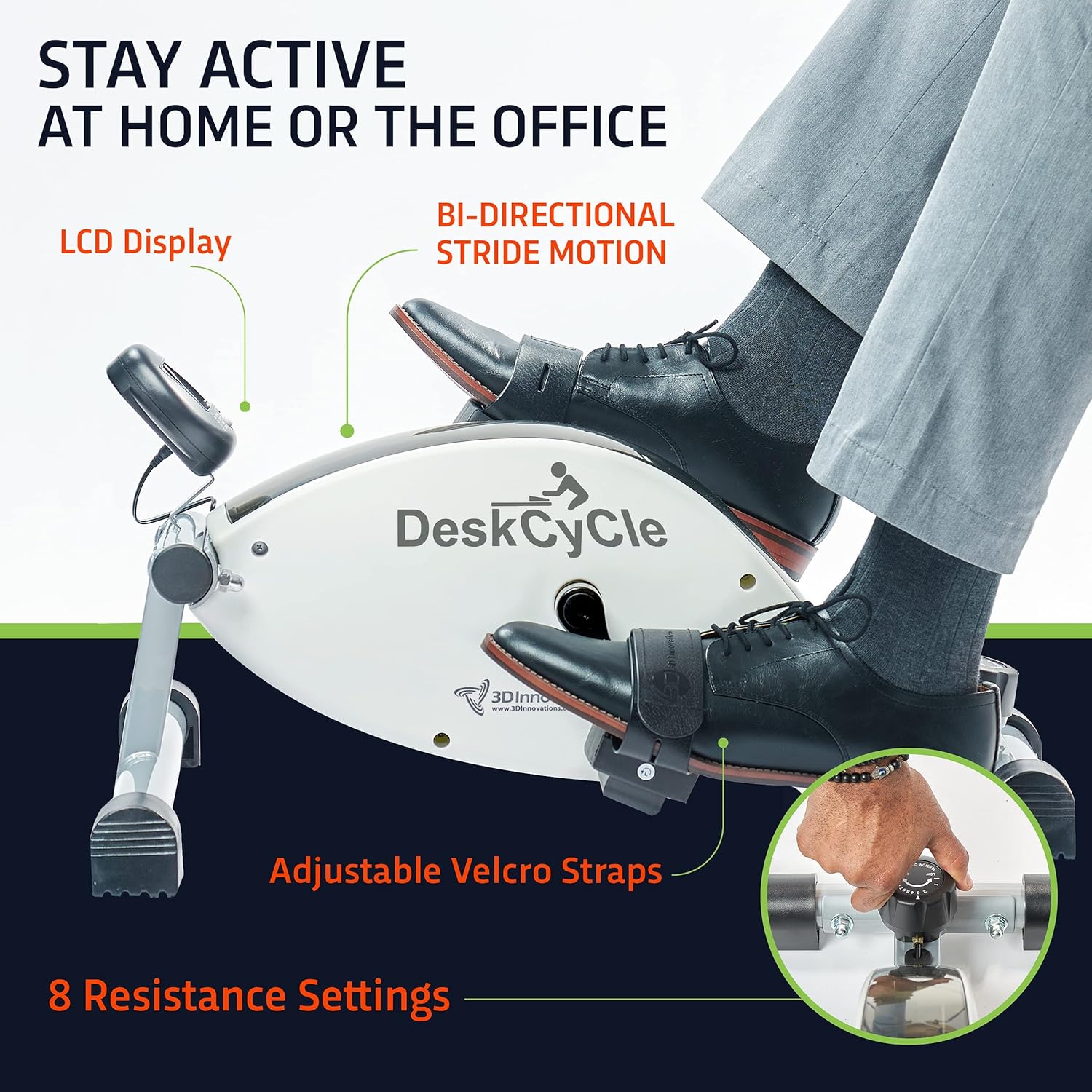 Under Desk Bike Pedal Exerciser with LCD Display R82848