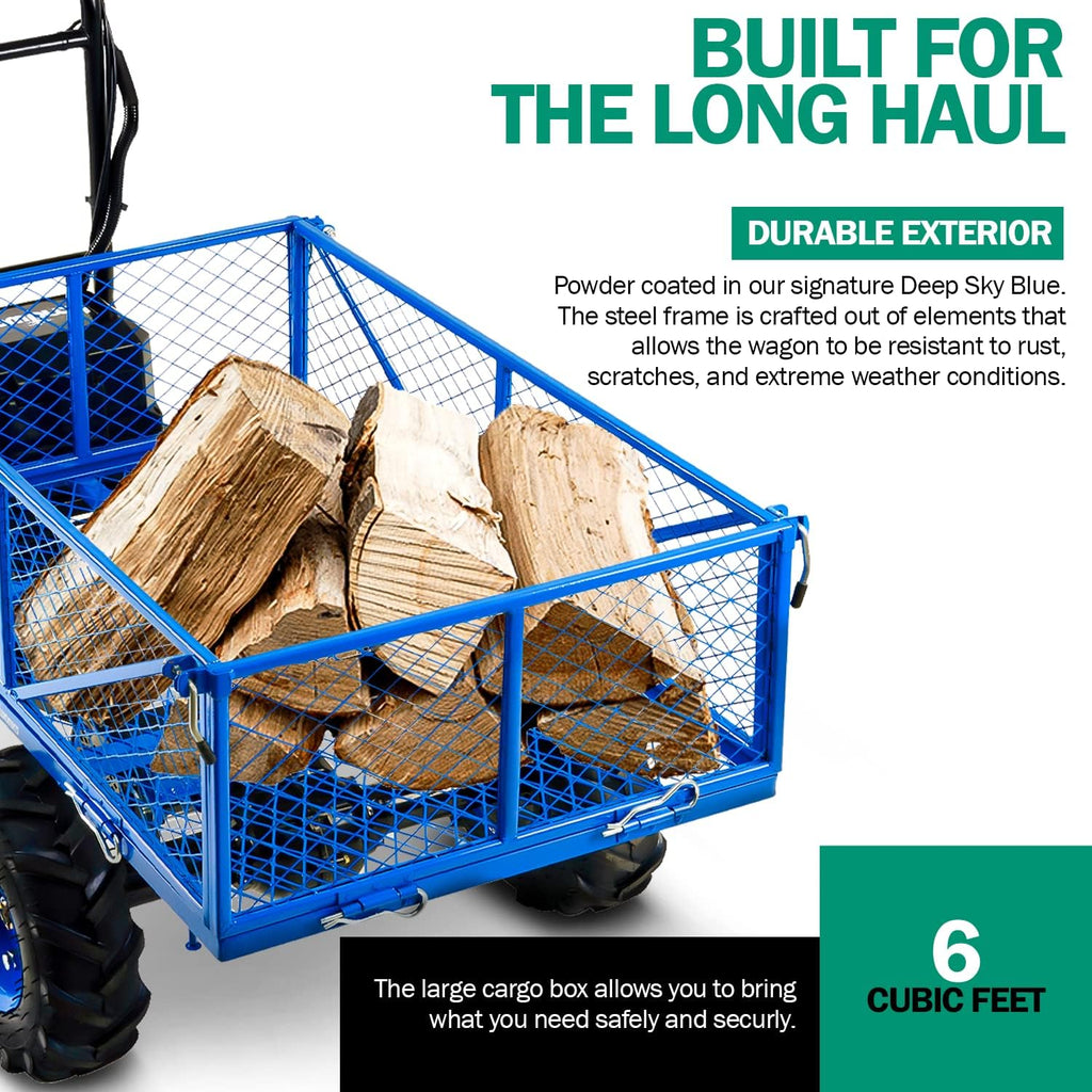 Utility Service Cart Wheelbarrow Electric 48V DC Li-Ion Battery Powered 500LBS Load B282