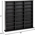 Black Triple Media Storage Cabinet N102585
