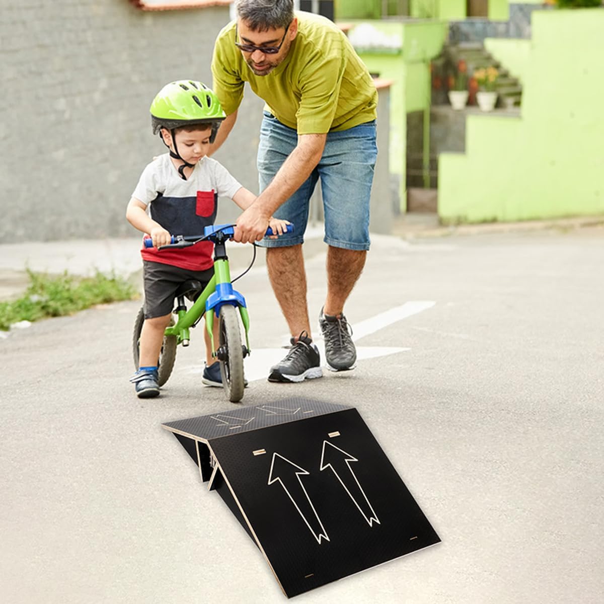 Black Double Sided Skateboard Ramp with Carry Rope T168