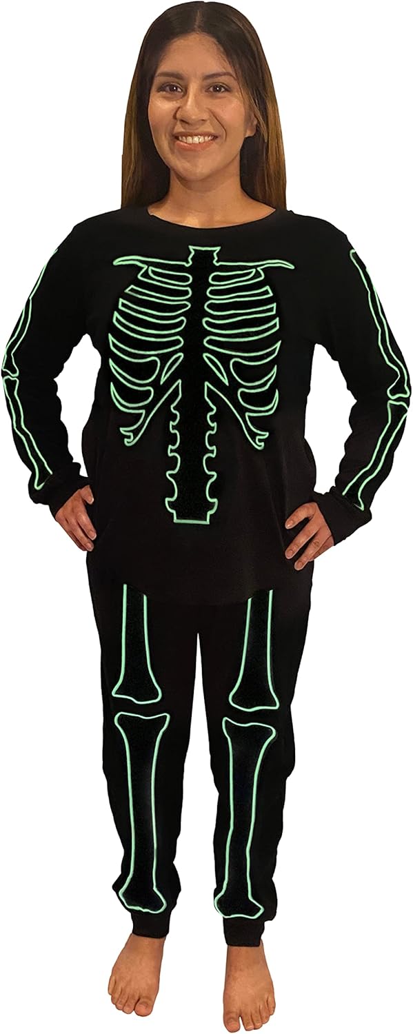 Cotton Skeleton Hoodie Pajamas H7086