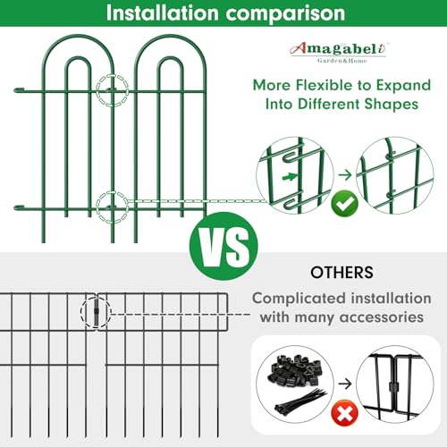 35 panels No Dig Metal Garden Fence 18in(H)×50ft(L) F13341