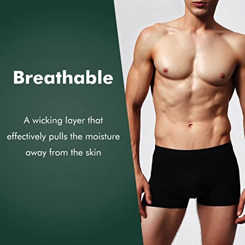 Black X-Large Washable Urinary Incontinence Boxer Briefs A645
