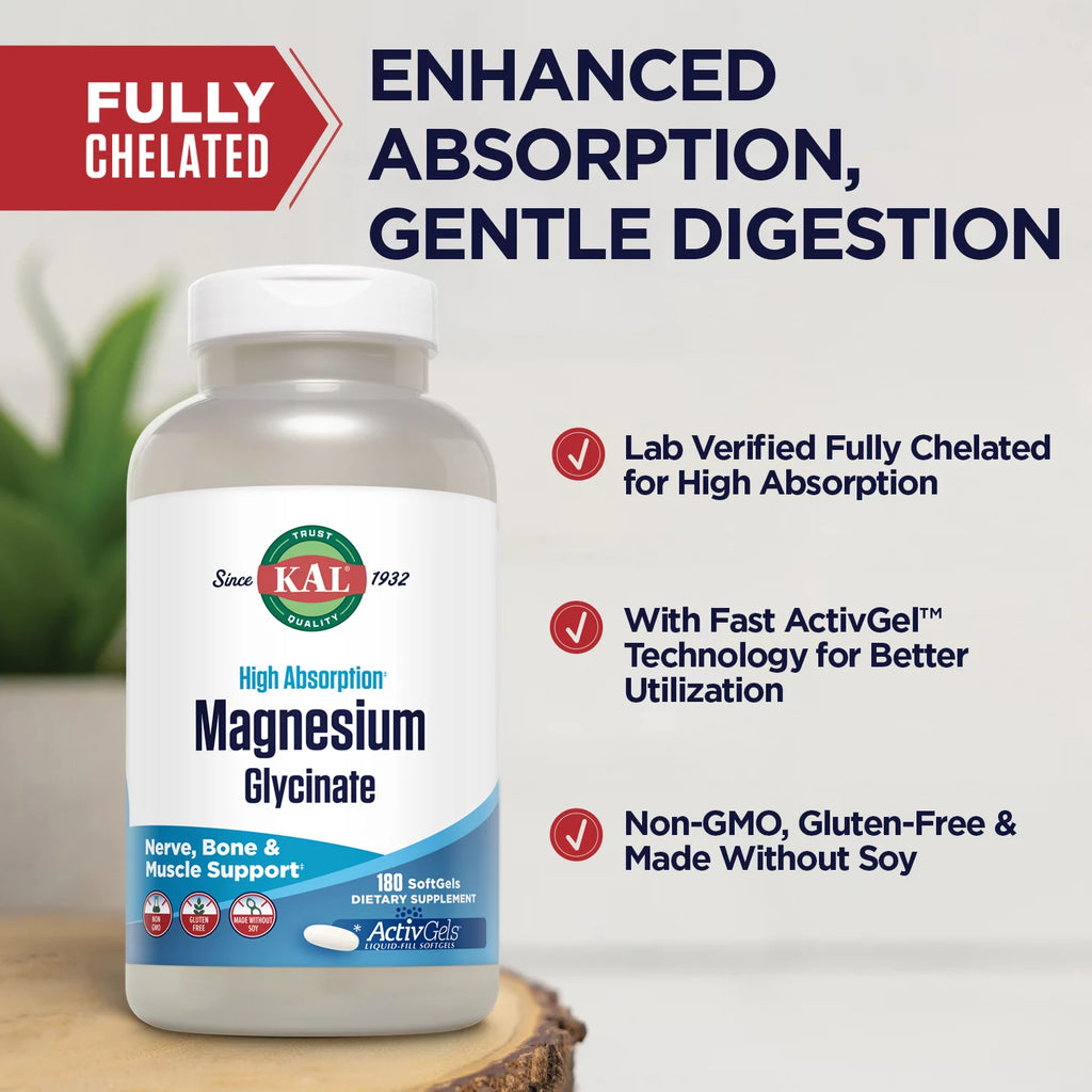 Magnesium Glycinate 315mg 180 Softgels E299