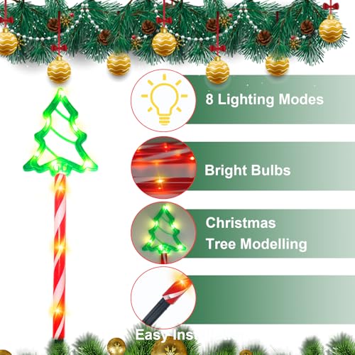 6 Pack Solar Christmas Pathway Lights M57122