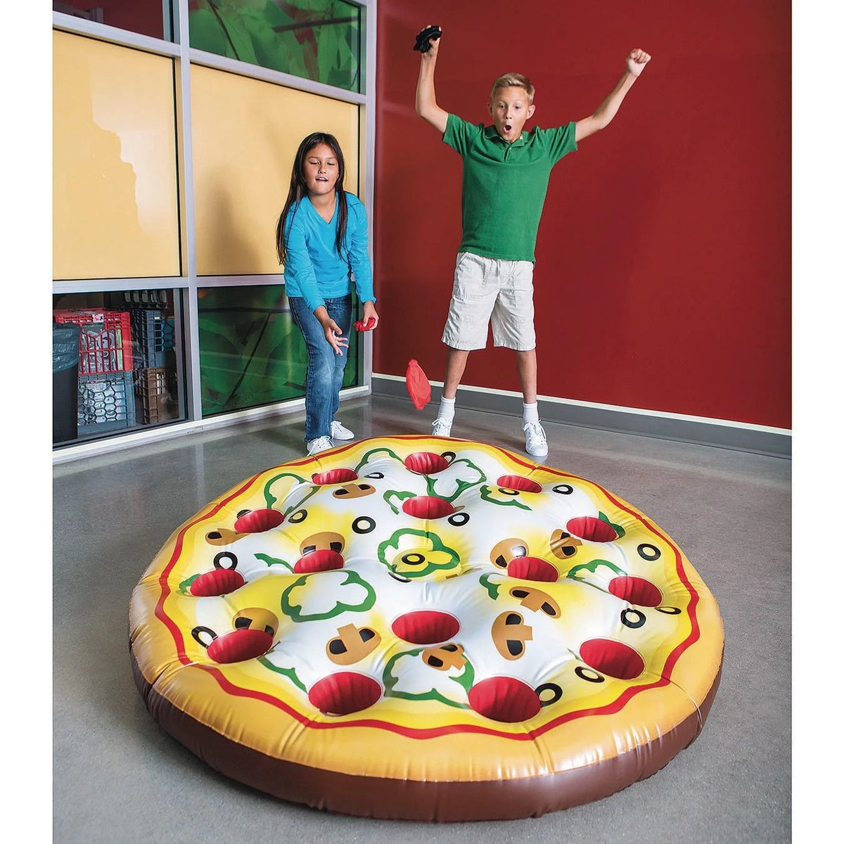 4' Diameter Inflatable Pizza Toss Game Y688