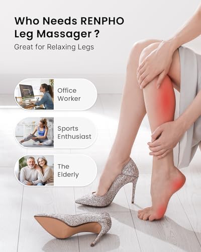 Grey Air Compression Calf Massager with Heat P8752