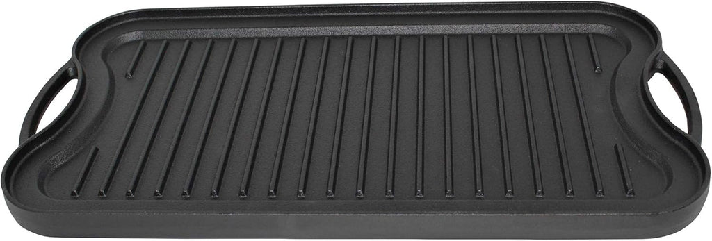 Pre-Seasoned Cast Iron Reversible Grill Griddle 20 Inch x 10.5 Inch Black S23352