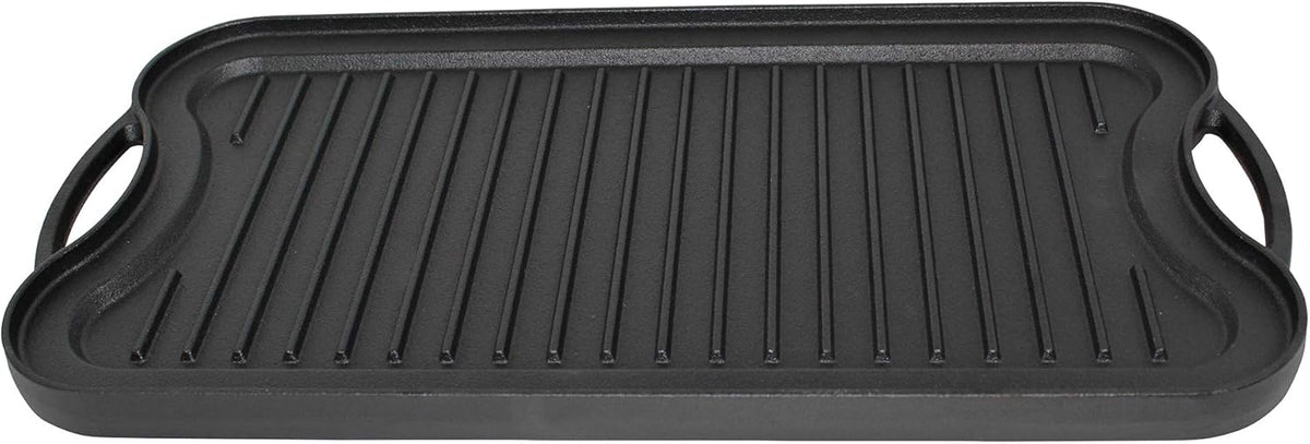 Pre-Seasoned Cast Iron Reversible Grill Griddle 20 Inch x 10.5 Inch Black S23352