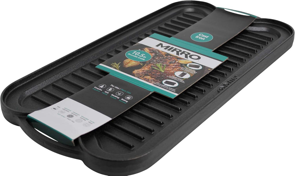 Pre-Seasoned Cast Iron Reversible Grill Griddle 20 Inch x 10.5 Inch Black S23352