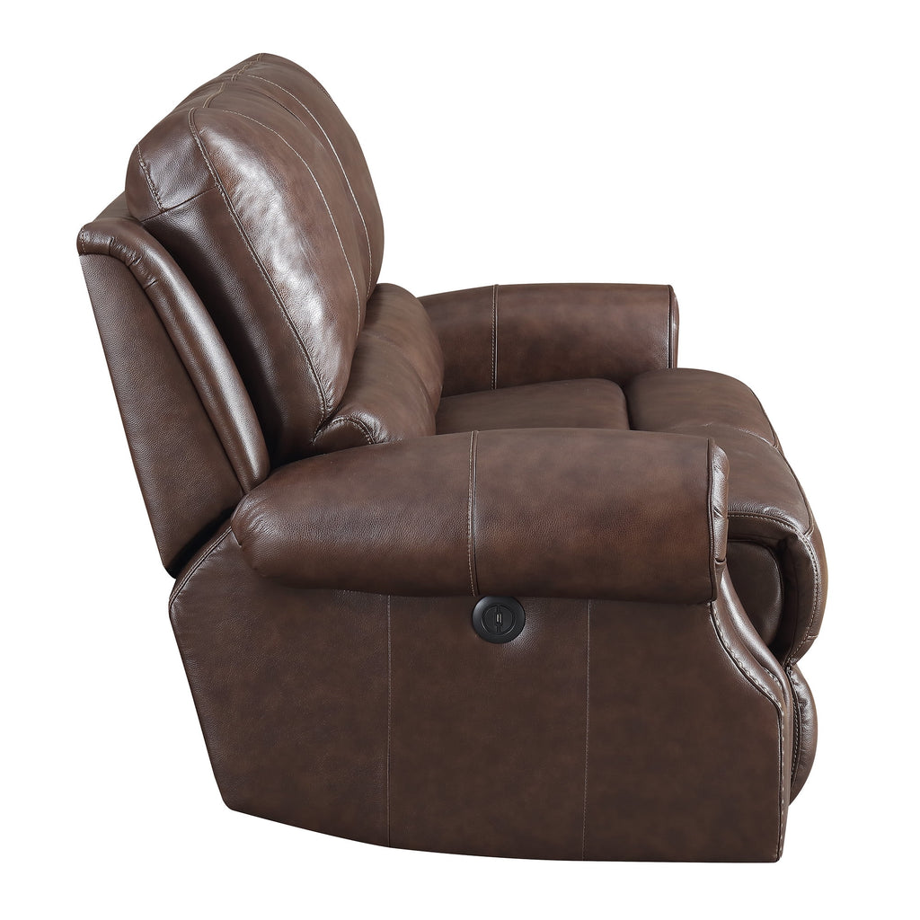 Saddle Brown Power Motion Loveseat B459519