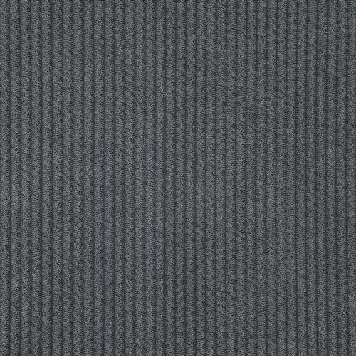 Dark Grey Corduroy 5-Seat L Sectional Sofa with 2 Ottomans O7258