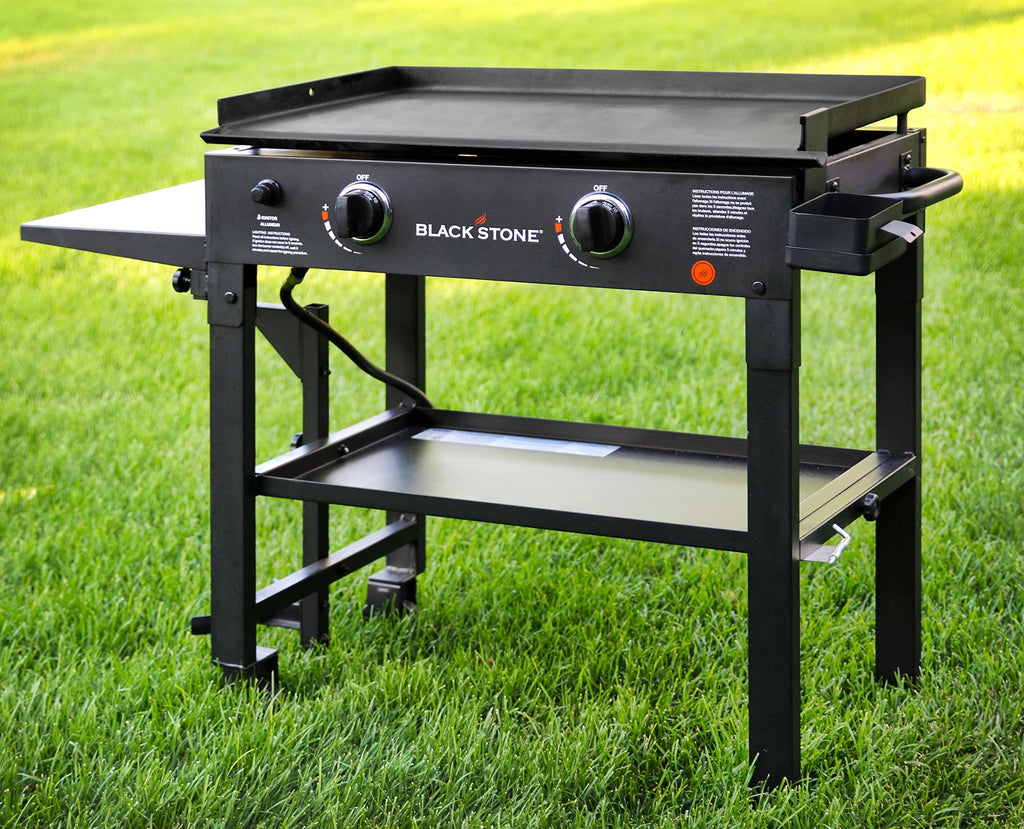 28 in 2-Burner Propane Gas Grill with Griddle Top X297381