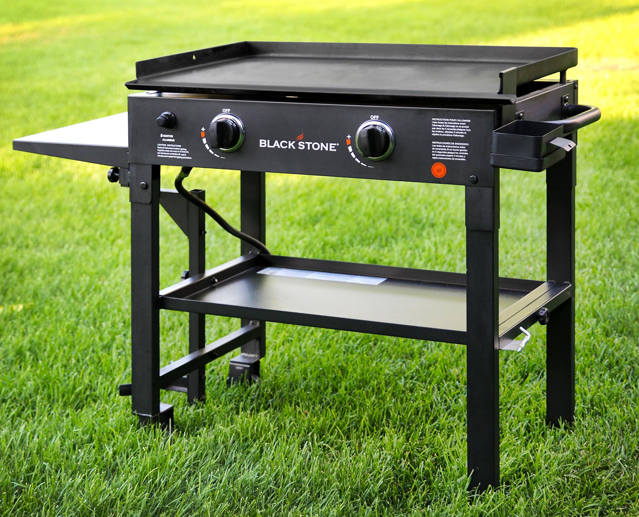 28 in 2-Burner Propane Gas Grill with Griddle Top X297381