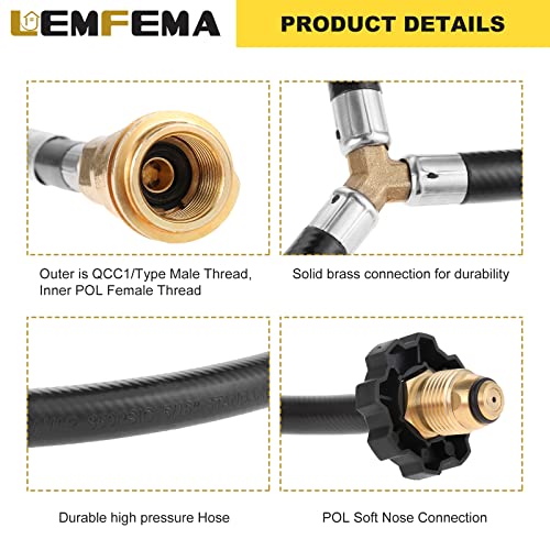 Dual Propane Tank Converter Hose Adapter I46739