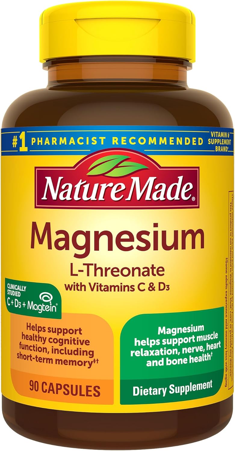 90 Capsules Magnesium L-Threonate Supplement A911083
