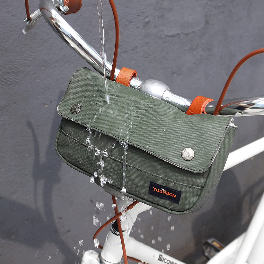 Vintage Canvas Bike Panniers Bicycle Handlebar Bag I465163