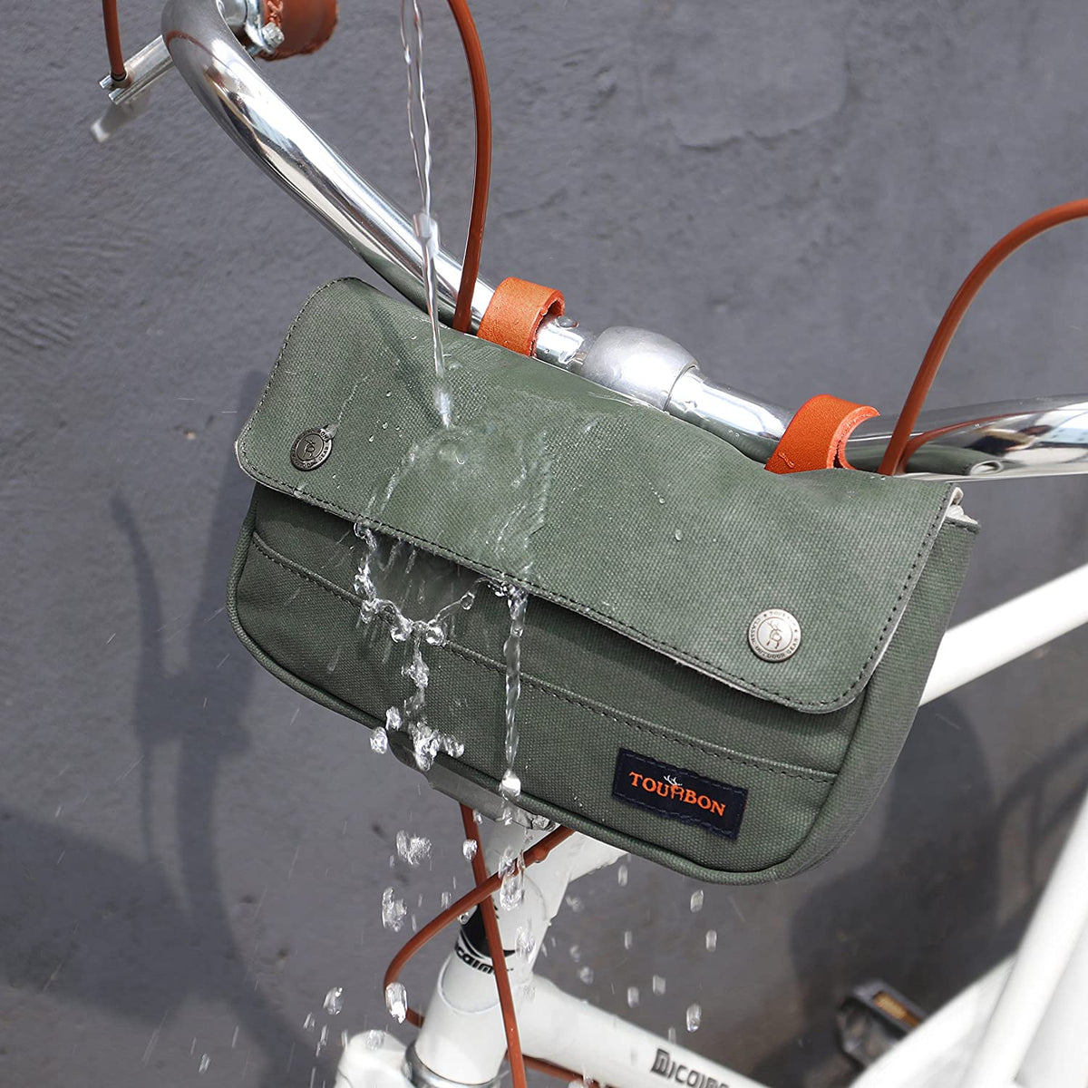 Vintage Canvas Bike Panniers Bicycle Handlebar Bag I465163