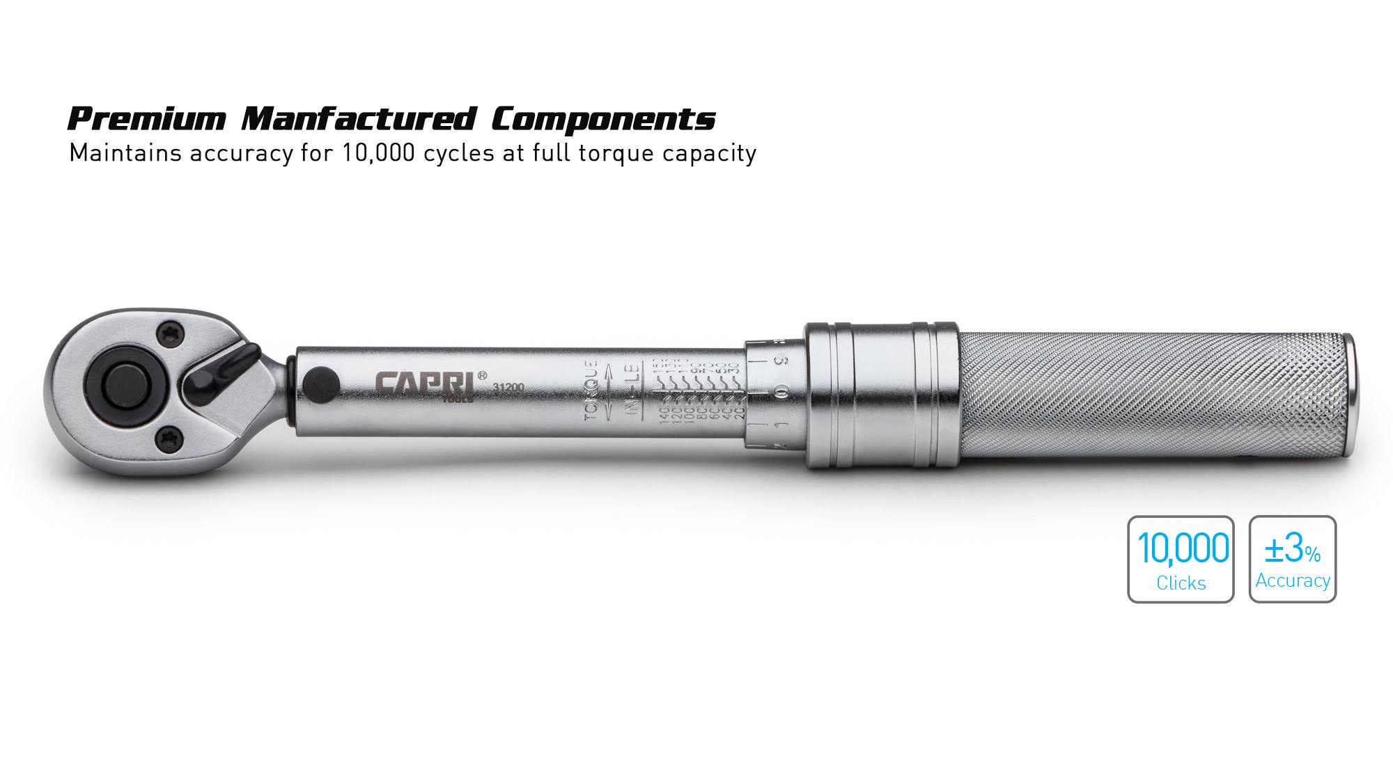 1/4-Inch Drive 20-150 in/lbs Industrial Torque Wrench J600