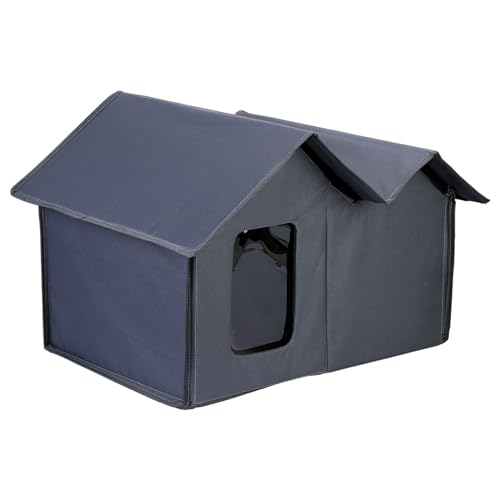 Outdoor Cat House Waterproof Insulated Shelter with Removable Washable Cover E46851