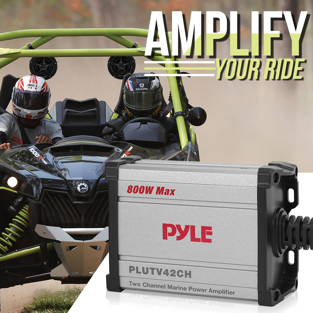 4 Inch 800W 2-Channel Marine Grade Waterproof Off-Road Speakers with Amplifier O255