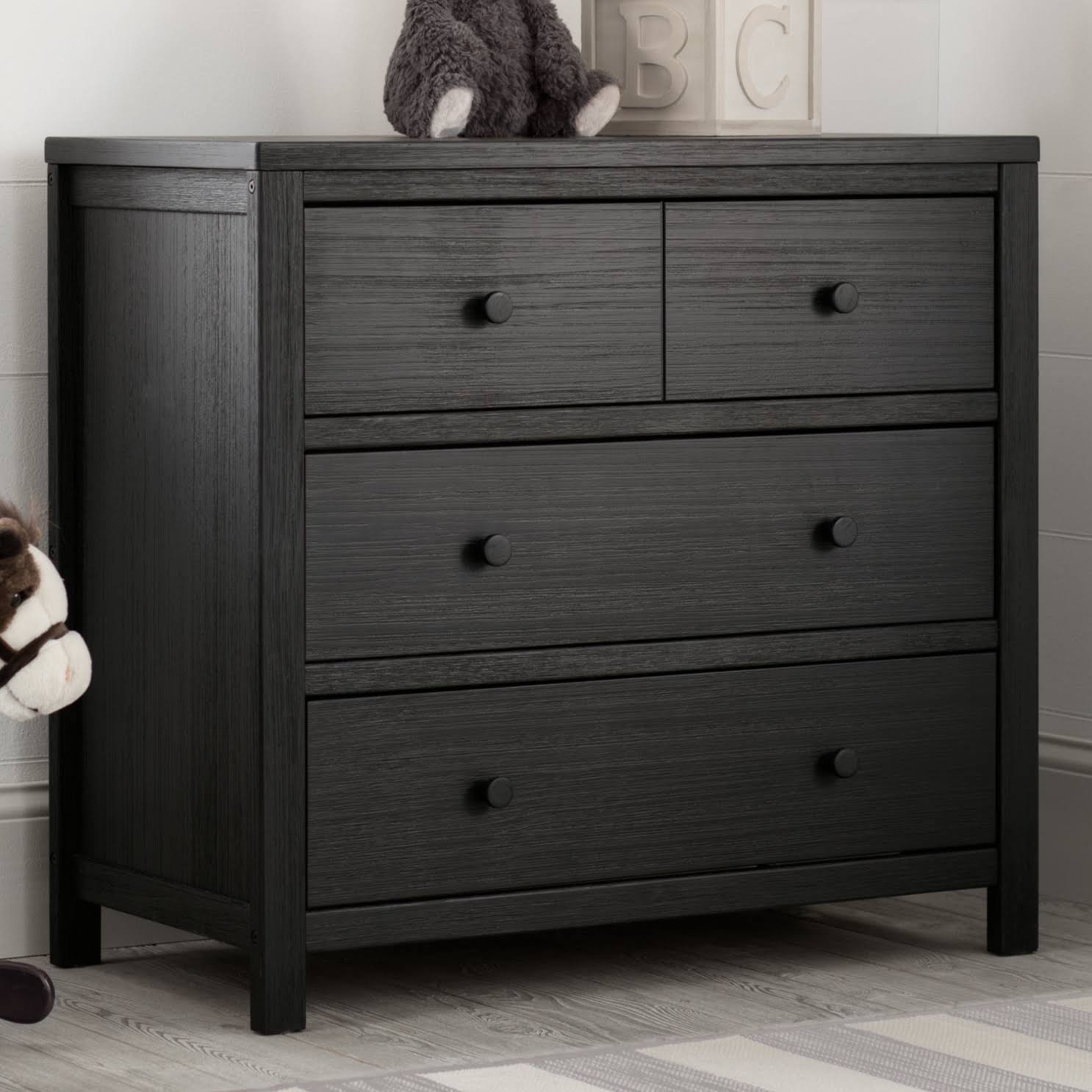 Rustic Ebony 3 Drawer Dresser R12233