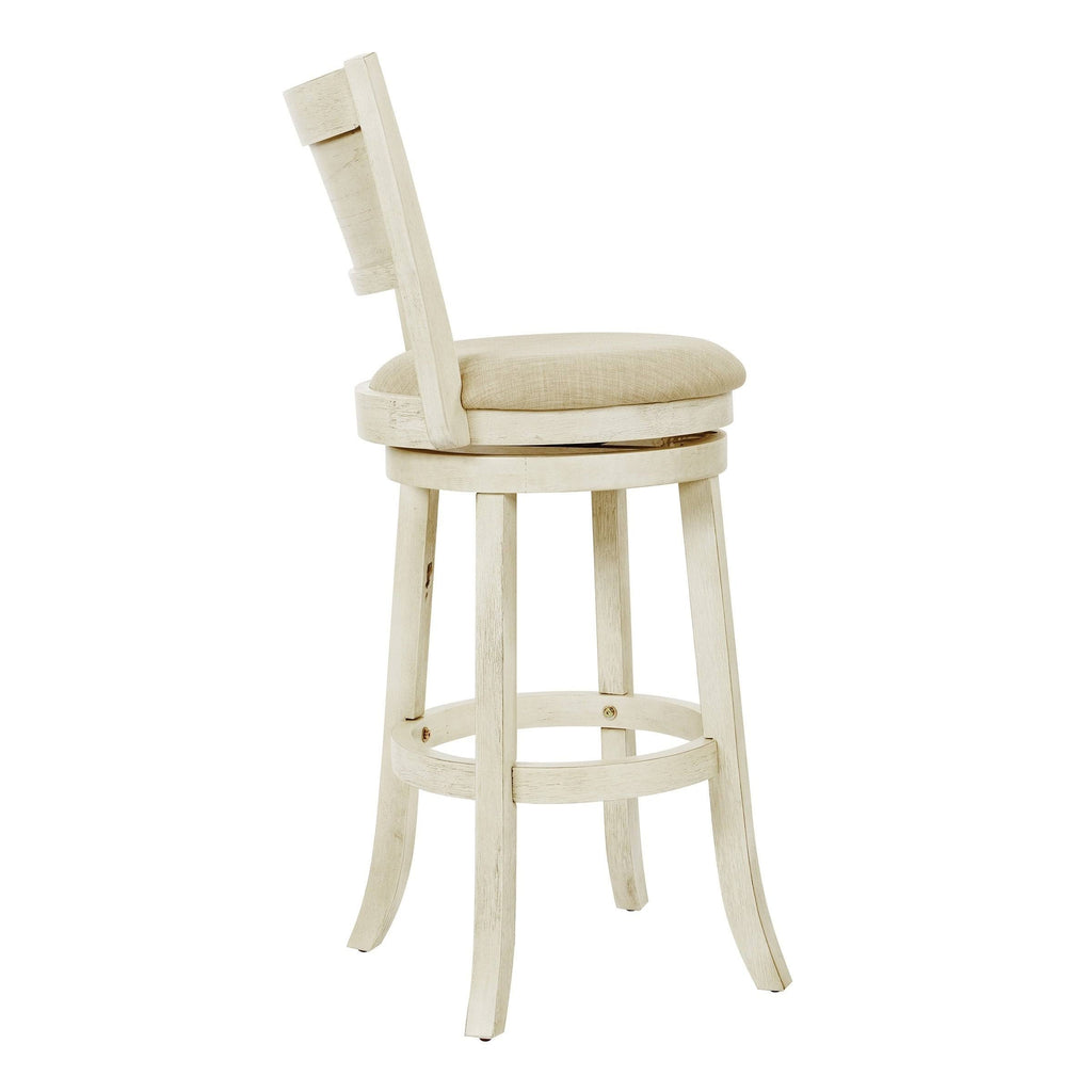 Antique Grey Swivel Stool with Solid Back P663253