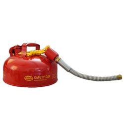 Red Galvanized Steel Flammable Storage Can with Flexible Metal Spout E541