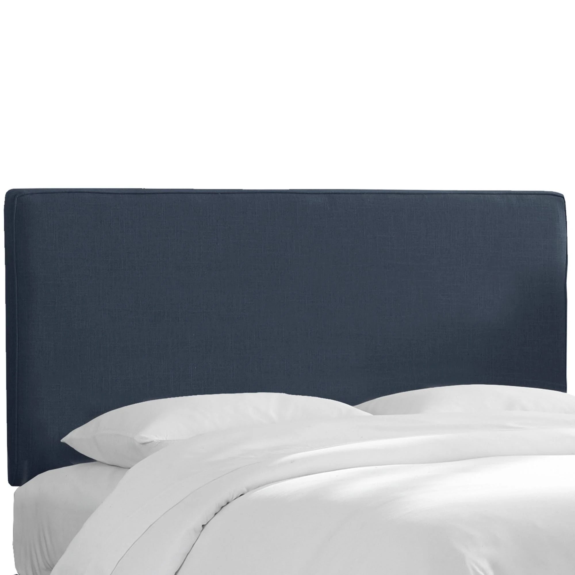 Navy Linen Box Seam Headboard M785063