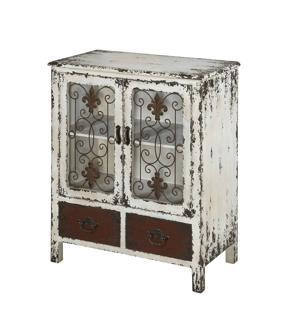 White 2 Door 2 Drawer Console B1571