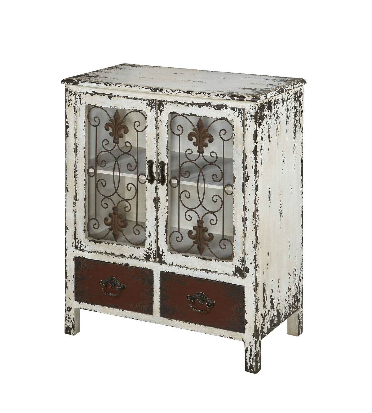 White 2 Door 2 Drawer Console B1571