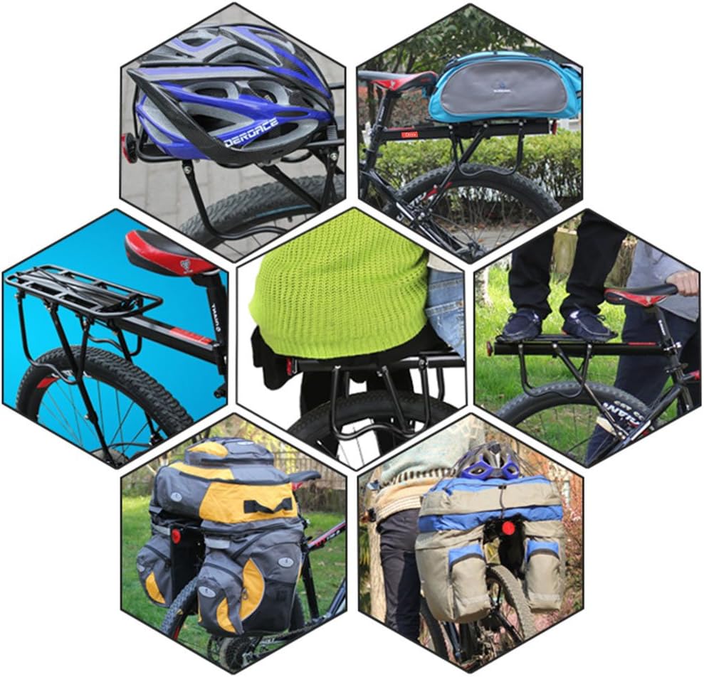 Black Quick Release Alloy Rear Bike Rack Pack of 2 A895287