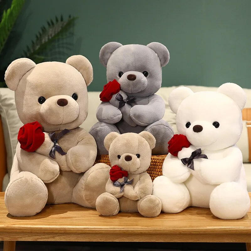 Grey Teddy Bear Plush Toy 23cm P494954