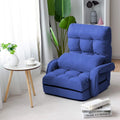 Blue Folding Gaming Sofa Recliner Chair with Pillow G1642