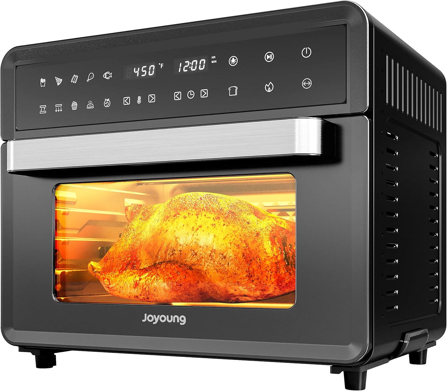 Black 28Qt Convection Air Fryer Toaster Oven E707