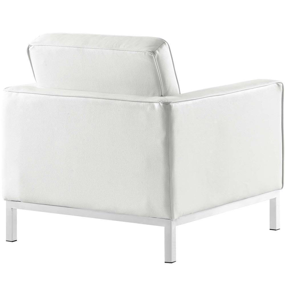 White Leather Armchair Q44948