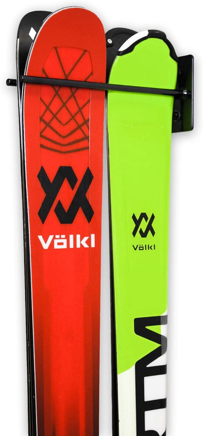 Ski Wall Storage Rack, Steel, Holds 8 Pairs, Pack of 2 P559
