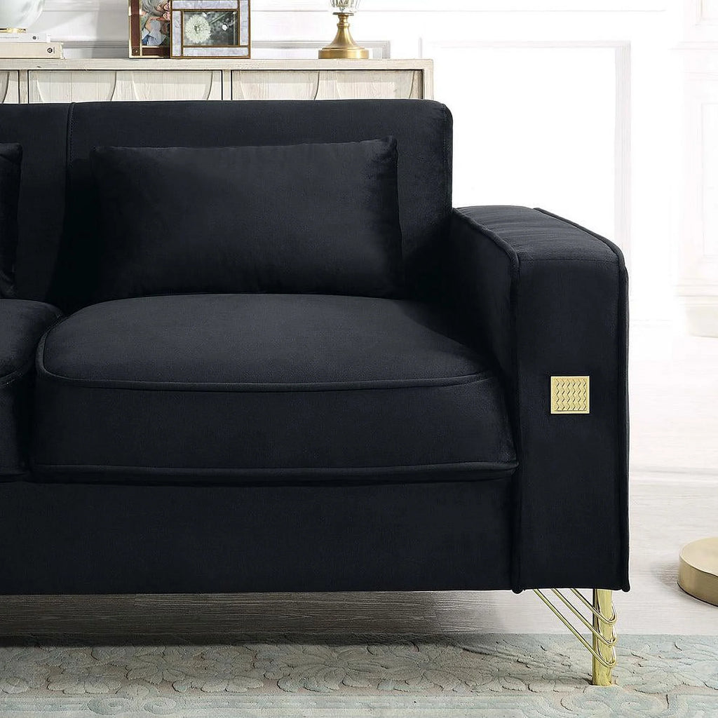 Black Loveseat D151