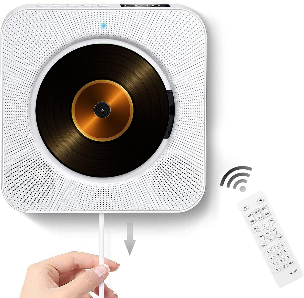White Portable CD Player with Bluetooth E15333