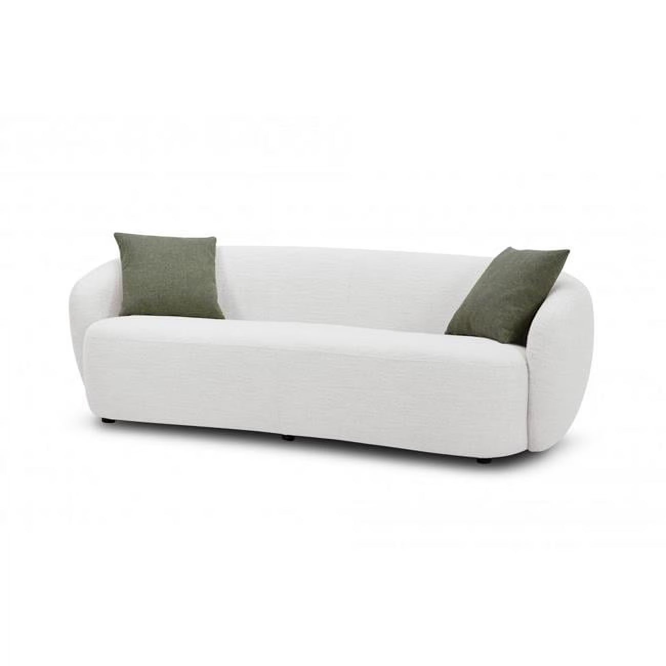 Off White Textured Fabric Standard Sofa S52892