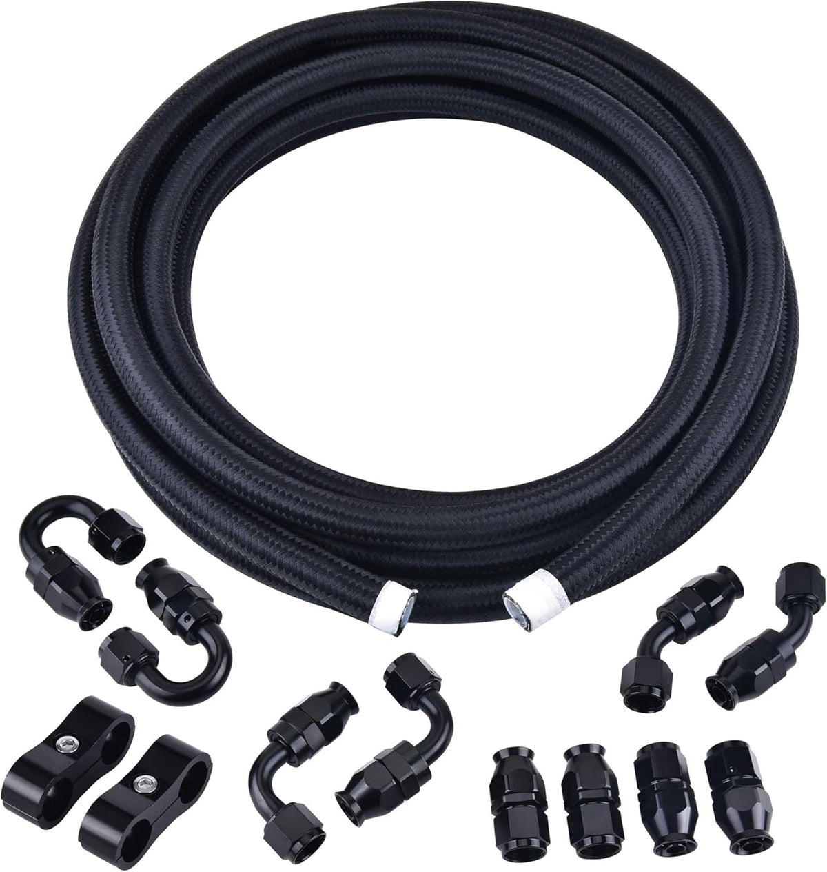10AN PTFE Stainless Steel Braided Fuel Hose Kit 20FT Z18861