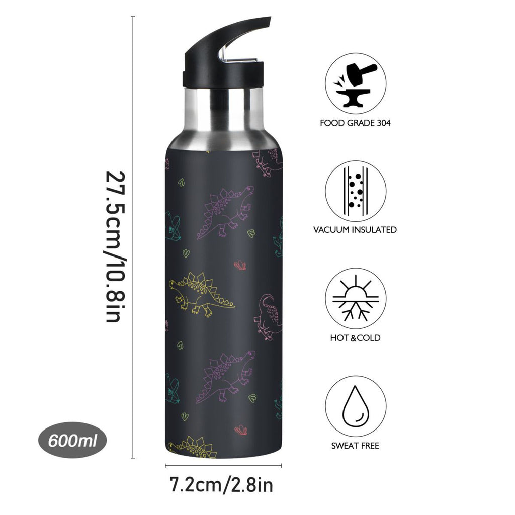 Stainless Steel Insulated Water Bottle with Straw Lid Y8480