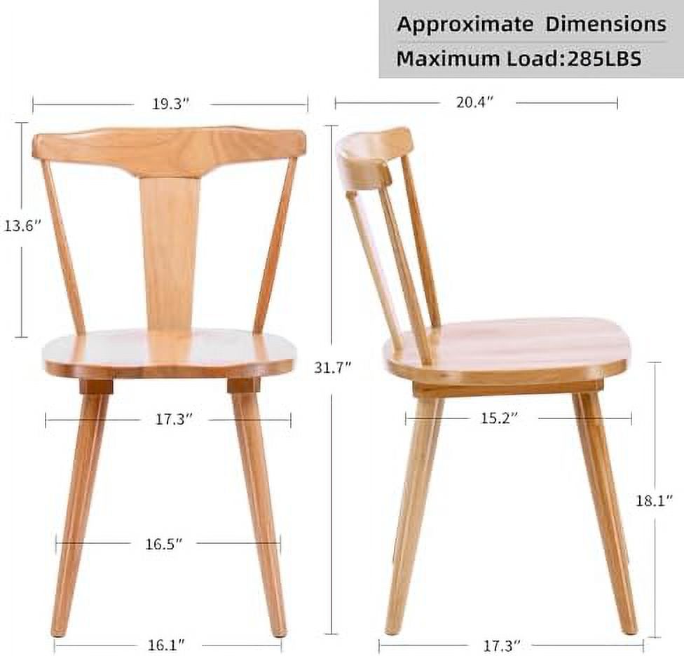 White Oak Wood Dining Chairs Set of 2 C575554